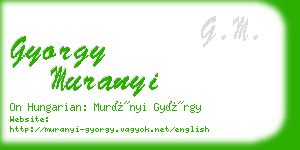 gyorgy muranyi business card
